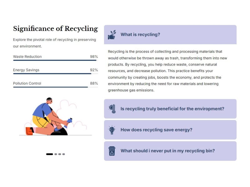 Icon Accordion with Connected Remote Carousel